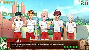 Game Friends Camp Episode 9 - Made A Juicy Blowjob To Natsumi Russian Voice Acting