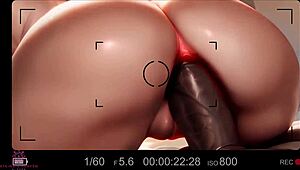 Anal Creampie Gapes Ass with Huge Black Cock