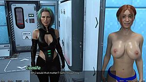 Red Haired Step Sister in Shower