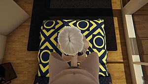 my friend's asian milf mom sucks me off in the hallway pov