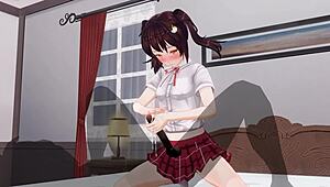 Sister Teases Anus During Edging Handjob