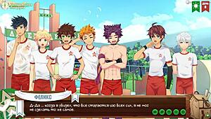 Game Friends Camp Episode 9 - Made A Juicy Blowjob To Natsumi Russian Voice Acting