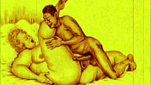 Antique erotic illustrations of anime and cartoons