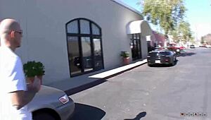 Ebony Whore In Miniskirt Gets Drilled Deep In Missionary