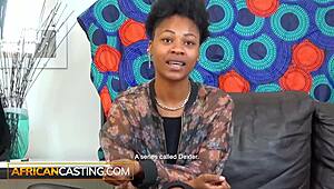 real amateur black housewife gives outdoor blowjob then gets hard fucked after fake interview