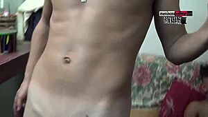 Bastidores - Rodrigo, Bruno, and Lucas Angel in Hot Backroom Gay Action