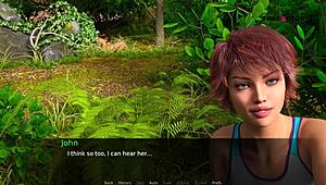 Watch as audrey gives john a handjob while they watch the couple