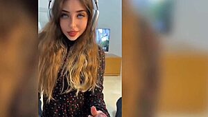 i cant believe how this blonde whore fucks while listening to music her tight pussy squeezes my big cock and she cums talking in spanish