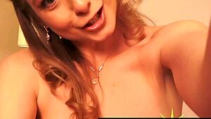 Horny Sunny Lane Finger Fucks Her Pink Pussy!