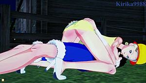 ulti and ms valentine are having intense sex with luffy.