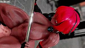 Futa Teases With Big Tits In Lewd Gym Workout