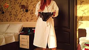 Just checking out panty try-ons with redhead Foxy for holiday vibes in POV.