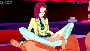 cc and kallen kouzuki having intense sex with the old man in code geass hentai