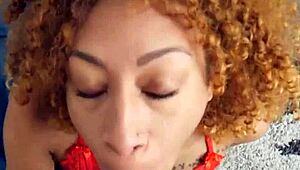 wow, curly black teen 18+ handles bfs huge dick!