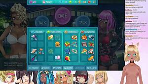 Vtuber Lewdneko Experiences Emotional Group Play in Huniepop 2 Double Date