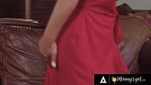 MommysGirl features petite Latina Summer Col getting drilled by stepmom Bunny Madison after job loss.