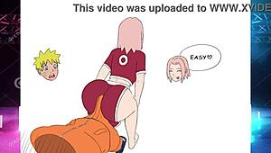 Sakura and another bitch in hentai action