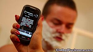 Classy glam whore gets sprayed in group