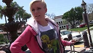 Skinny Blonde Elaina Raye Moans as Her Pussy Gets Licked and Banged.