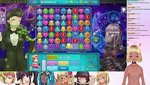 Vtuber Lewdneko Experiences Emotional Group Play in Huniepop 2 Double Date