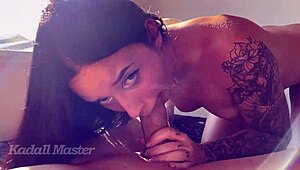 That blonde slut next door cheats with lingerie and gives ass