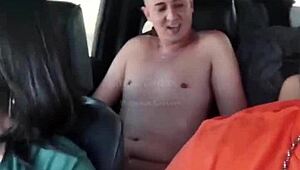 hot blonde in car gets fucked and cum in mouth