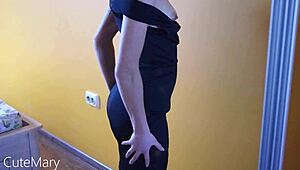 Young Couple Engages In Rough, Hardcore Sex With Swallowing And Striptease.