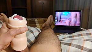 ASMR with lots of cum lube and new toy cumming many times. Watch the solo masturbation session.