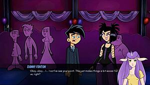 Cheerleaders give Danny Phantom a goth handjob in Amity Park