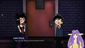 Cheerleaders give Danny Phantom a goth handjob in Amity Park