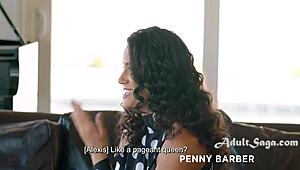 Busty Milf Alexis Tae's Emotional Gratification as Ebony Penny Barber Licks Her Wet Pussy