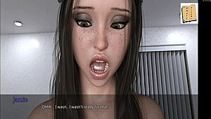 Specific deepthroat scene in WVM 26 featuring a hot brunette with big tits in 3D anime