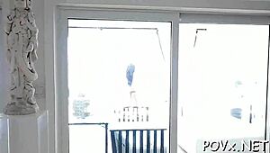 Wicked beauty adores licking balls in nasty blowjob and oral sex! 😈