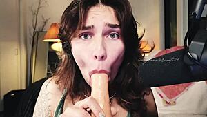 Dildo Blowjob Mastery by Stunning Flowerava Behind Scenes