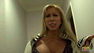 busty blonde milf enjoys interracial pounding with black stud