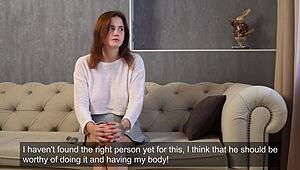 Big Tits Virgin Teen Galinka Nagymellu in Casting Interview