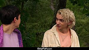 i enjoy boyfun outdoor blowjob leading to twink bareback fuck