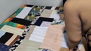 Brazilian BBW teacher strips naked, gets assfucked, and cums on tits!