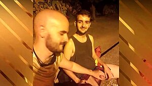 sex during sevilla pride, outdoor and public sucking