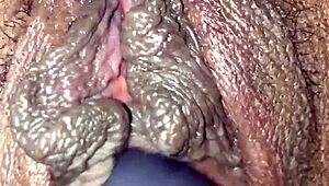 i'm using a vibrator on my pussy to make it cum, feeling intense orgasm