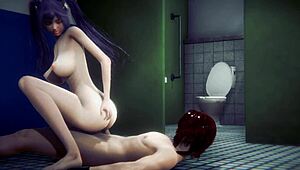 Genshin Impact Hentai Featuring Keqing in Japanese Asian Manga Anime Game