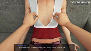 Hey, check out this virgin step sister sara deepthroating in milfy city hentai 3d game part 92
