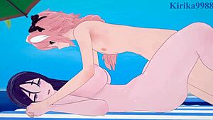 Morgan Le Fay and Minamoto No Raikou intense sex with Astolfo