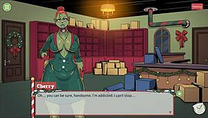 Claus secret surprise xmas hentai game ep 4 boss reveals huge 18+ cock