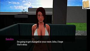 My New Family 19: Blonde Teen With Small Tits In Cartoon Style.