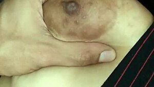 She Fell Asleep On Lap, I Filmed Her Tits Secretly.