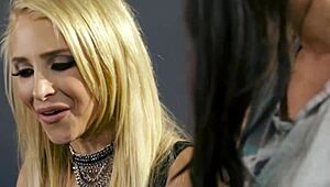 Adorable teen 18+ and gorgeous milf share cute moments with friend