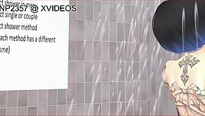 I, the 3d slut, getting shower fucked by shemale cock