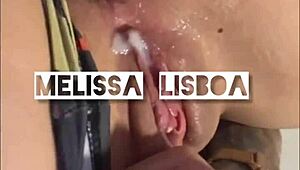 Melissa Lisboa Takes Cum In Mouth And On Ass.