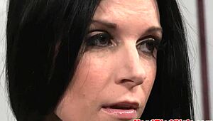 Bound milf sub getting gagged and toyed by maledom